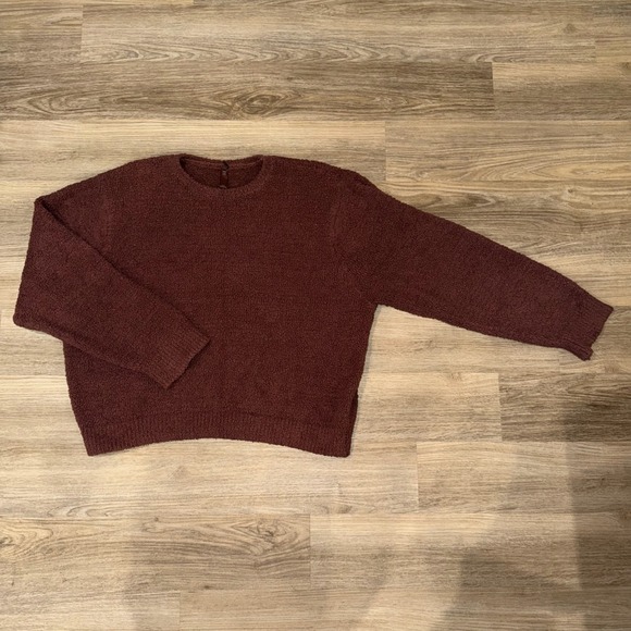 Skims Unisex Chocolate Brown Cozy Knit Pullover Sweatshirt 2x/3x Fuzzy Warm - Picture 2 of 7